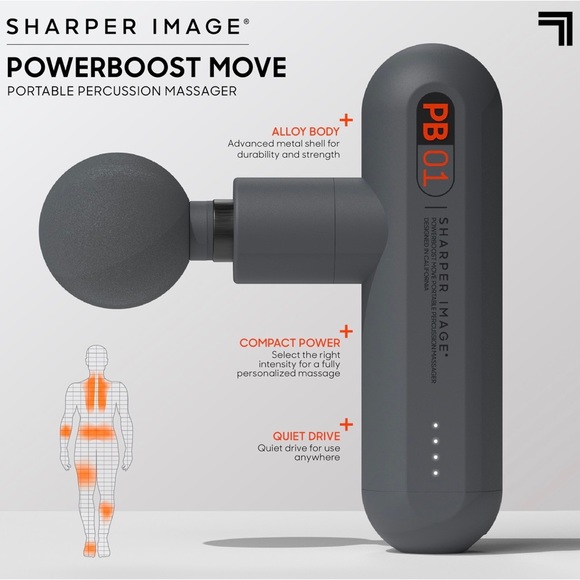Sharper Image Compact Sport Power Percussion Portable Deep Tissue Massager NWWT - Picture 2 of 16